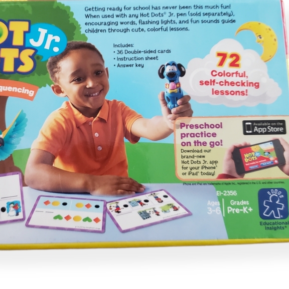 Hot Dots Jr. Patterns and Sequencing cards and pen - Picture 2 of 6